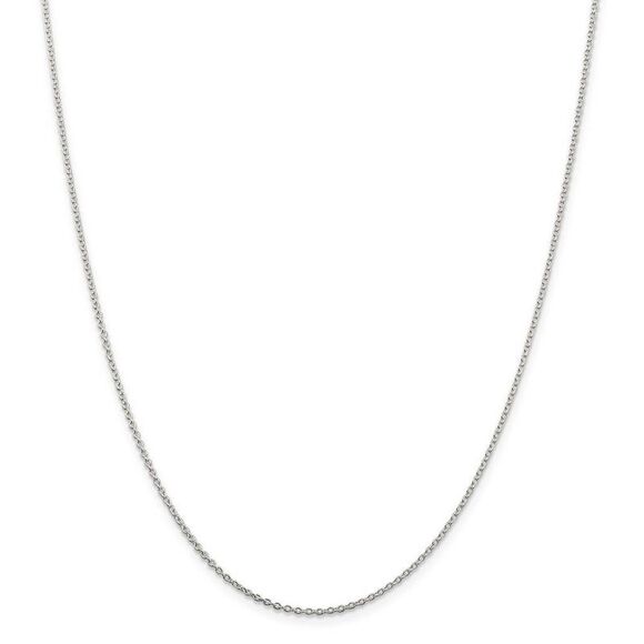 1.5mm, Sterling Silver Classic Solid Cable Chain Necklace, 30 Inch - Picture 3 of 8